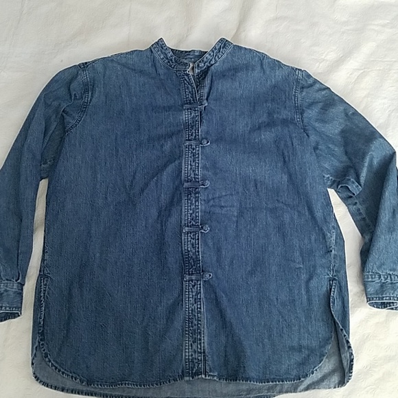 J. Jill Tops - J. Jill Jean Denim Button Down Shirt Sz Small